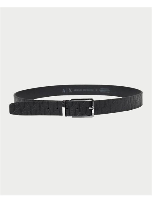 AX Men's Belt with Silver Buckle ARMANI EXCHANGE | XM000677-AF12133UC001